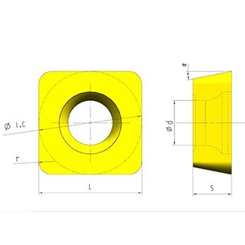 SPMT 모델 CNC 삽입 11° 각과 정밀 회전 용도 ±0.08-±0.18