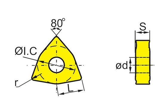 전자 산업의 정밀 가공을 위한 PVD 코팅 고성능 WNMG CNC 인서트