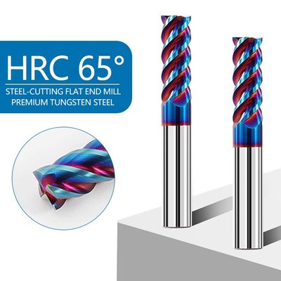 스테인리스 스틸 가공용 nACo4 코팅을 가진 4 플루트 텅프렌 탄화물 끝 밀