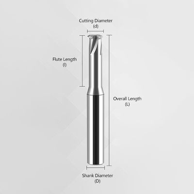 구리, 합금강, 일반강, 주철의 M2, M3, M4, M6 나사산용 단일 팁 디자인의 단일 스레드 밀링 커터