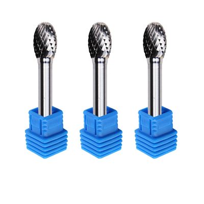 6 밀리미터 E형 Se 형태 텅스텐 카바이드 거친 부분 장기간 1/4 인치 정강이 가장자리 회전식 줄