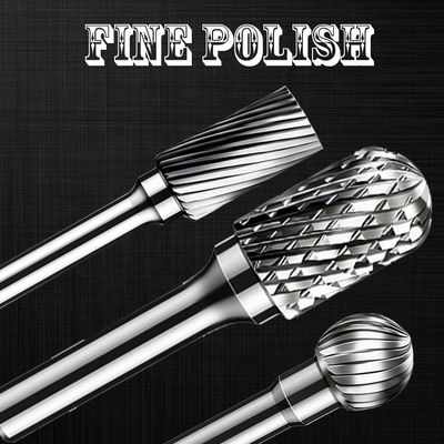 6 밀리미터 E형 Se 형태 텅스텐 카바이드 거친 부분 장기간 1/4 인치 정강이 가장자리 회전식 줄