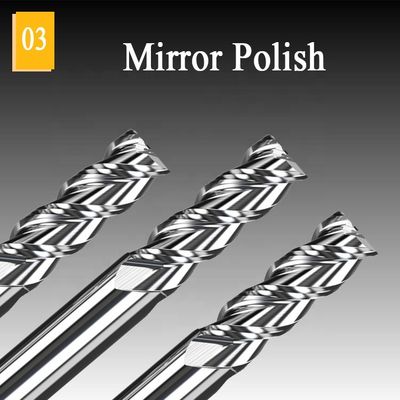 1 밀리미터 CNC 텅스텐 카바이드 끝 연삭 Hrc55 알루미늄 끝 연삭 공장 삭감 도구