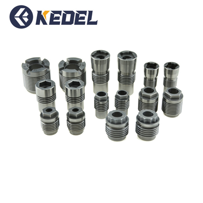 Thread YG11 Cemented Carbide Nozzle Oil Drilling Bit Cross Slot Teeth Black